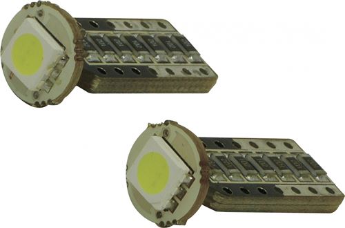 Carpoint Voyant de voiture T10 SMD led 12 Volt 1 Watt blanc 2 pièces