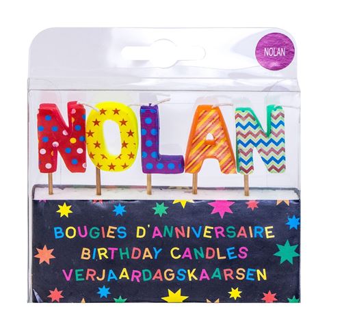 Bougies d'anniversaire prénom Nolan