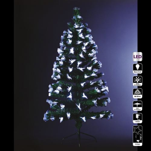 Sapin vert lumineux 90 cm fibre optique