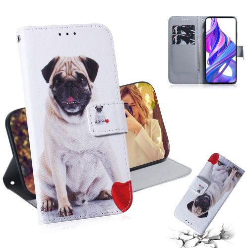 Etui en PU peau d'impression gros chien pour votre Huawei Honor 9X/9X Pro