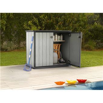Armoire De Jardin Basse En Resine Brossium 1000 L Keter