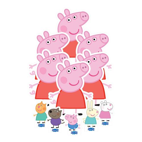 Mini-Figurines en carton Peppa Pig pour anniversaire 20 cm