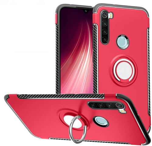Coque Pour Xiaomi Redmi Note 8 Pro Finger Rouge Housse Etui Magnétique Rotatif Tpu PC hfs-house®