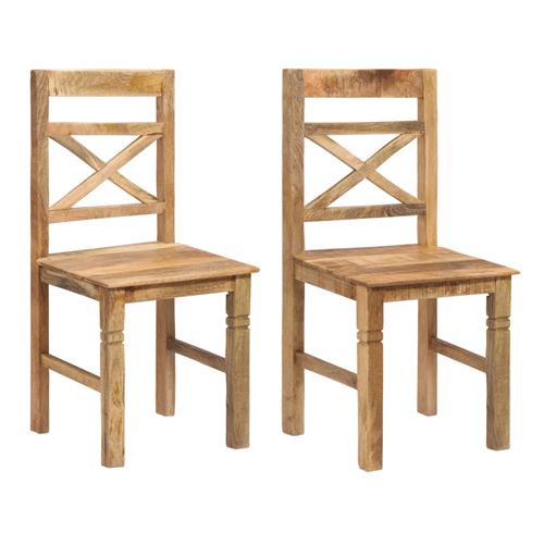 vidaXL Chaises de salle à manger 2 pcs Bois solide de manguier