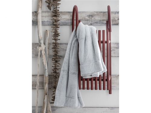 Plaid MEGEVE - 100 % Polyester - 150 x 200 cm - Gris