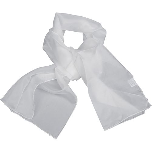 Creotime foulard en soie 130 x 35 cm pongé blanc 5