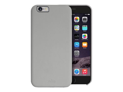 PURO Soft Touch - Achterzijde behuizing voor mobiele telefoon - grijs - voor Apple iPhone 6, 6s