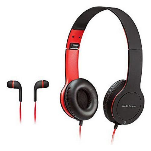 Casque avec Microphone Gaming Mars Gaming MHCX (3.5 mm) Noir