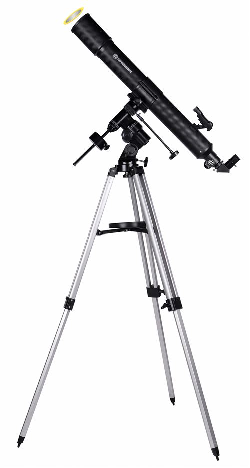 BRESSER Quasar Lunette astronomique 80/900 Carbon design avec Adaptateur pour Smartphone