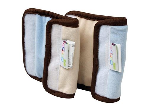 Happy Kids 28604 Coussin de ceinture pour siège auto Bleu clair/beige