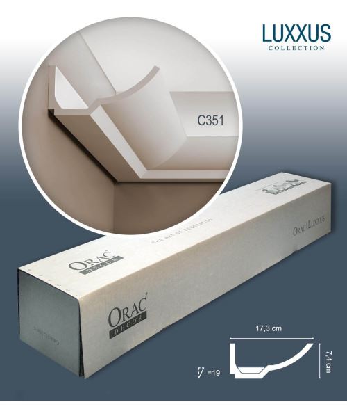 Orac Decor C351 LUXXUS 1 carton complet 8 Corniches Moulures Cimaises 16m