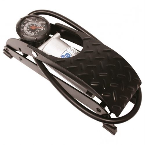 Carpoint pompe à pied avec manomètre 7 bar acier noir