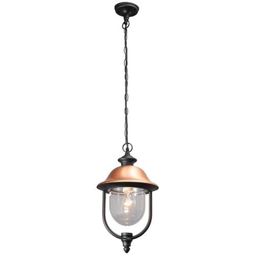 Mw Light - Suspension extérieure/intérieure lanterne noire et cuivrée