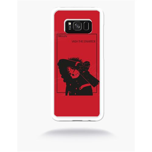 Coque vash the stampede trigun minimalist compatible samsung s8 bord transparent