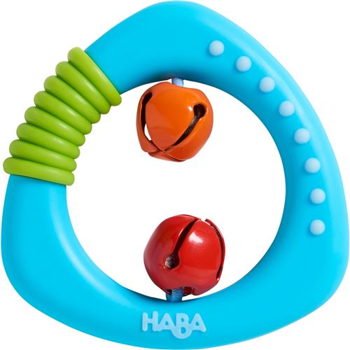 Haba clochettes à hochet junior 8 cm plastique bleu