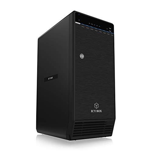 ICY BOX 8 Fois USB-C 3.1 pour disques durs et SSD, 3, 5 Pouces et 2, 5 Pouces, USB 3.1 (Gen 2), Simple, Ventilateur, Aluminium