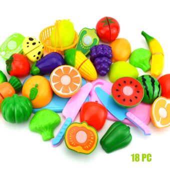 Dinette Enfant,Fruits et Légumes Jouet à Couper,Jouets Alimentaires,Jeu  dimitation Jouets de Cuisine, Jouets éducatifs pour
