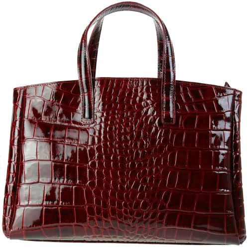Sac à main femme en cuir façon crocodile déclinent le chic Socroco porte main/epaule 38x25x16 cm .