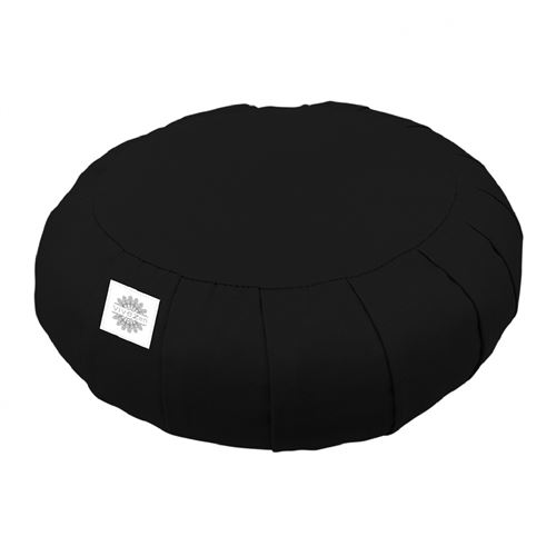 Non Communiqué Noir Pouf, Zafu, Coussin De Méditation, Yoga - Rond - 38 X 38 X 13 Cm