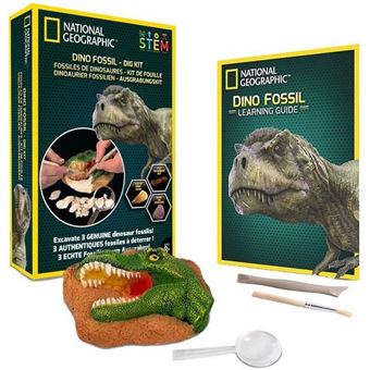 Jeu scientifique National Geographic Kit de fouille Fossiles de dinosaures