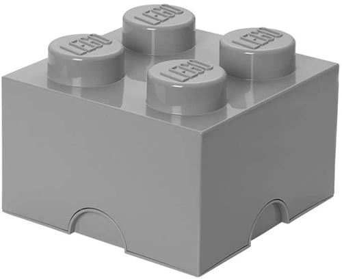 Lego Pierre De Stockage 4 Plots 25 X 18 Cm Polypropylène Gris