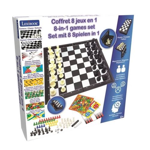 Coffret 8 Jeux De Voyage Magnétiques Schmidt Spiele - 1 à 4 Joueurs - Idéal Voyages