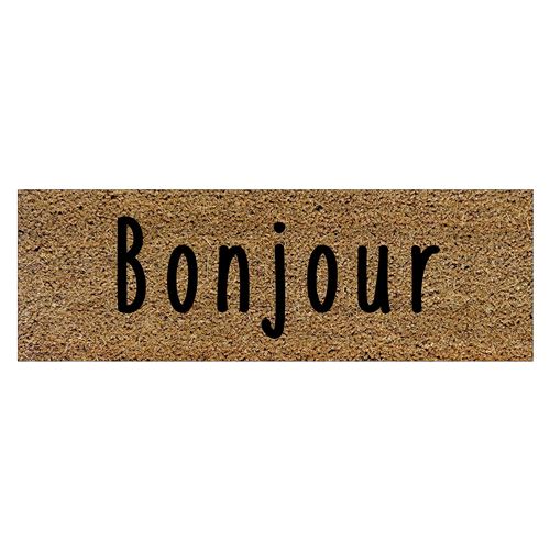 Paillasson coco imprime Bonjour