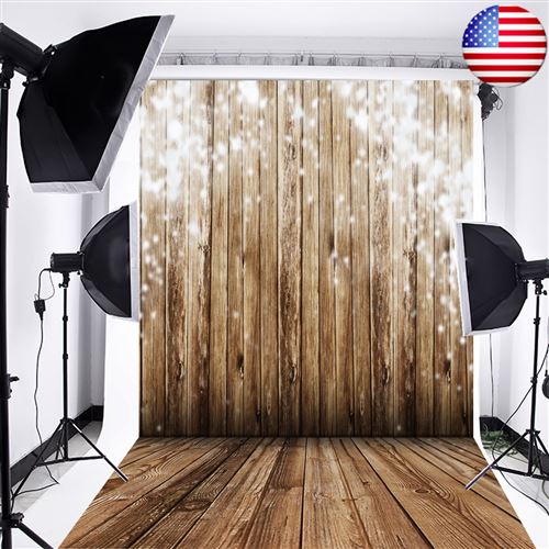 3x5FT en bois paillettes mur plancher Studio toile de fond vinyle photographie