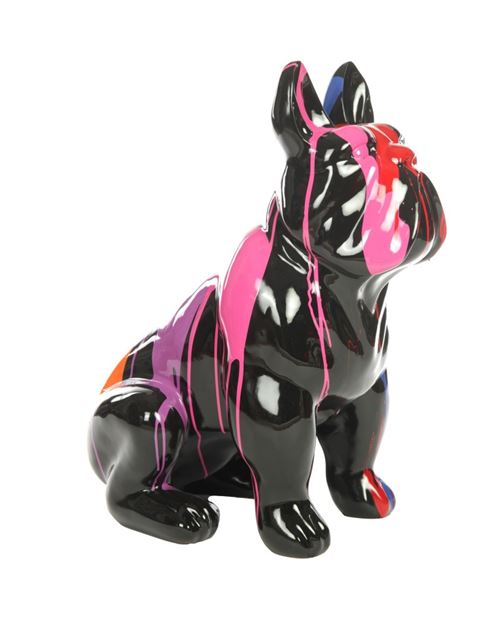 Statue Chien Bouledogue Francais En Resine Multicolore Pauli 77 Cm Achat Prix Fnac