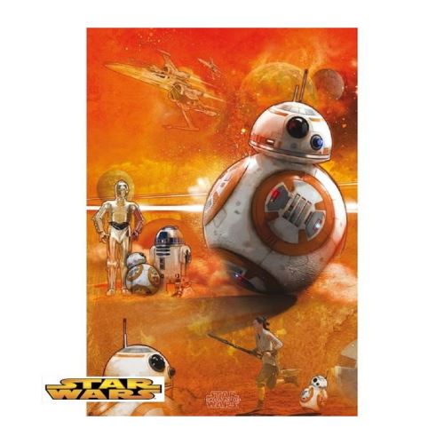 Poster - Star Wars - Bb8 Roulé Filmé (98x68)