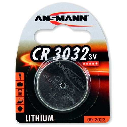 Ansmann pile bouton 3V Lithium CR3032, blister 1 pièce (1516-0013)