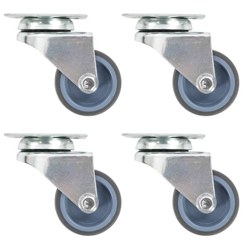 Roulettes pivotantes doubles 4 pcs 50 mm