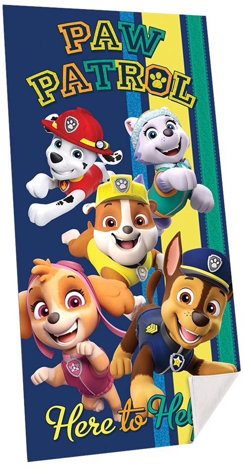 Nickelodeon serviette de plage Paw Patrol 140 cm polyester bleu