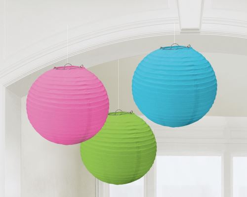 Amscan lanternes 20 cm 3 pièces multicolores
