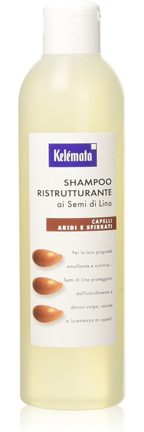Kelemata Shampooing Restructurant aux graines de lin, transparent – 250 ml
