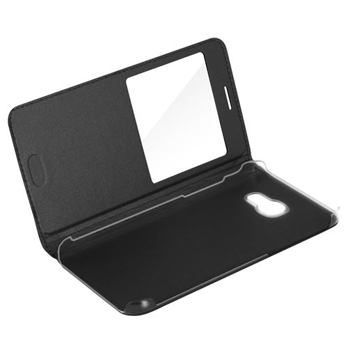 Housse Etui Fenêtre Samsung Galaxy A3 2017 - Noir - Protection Intégrale