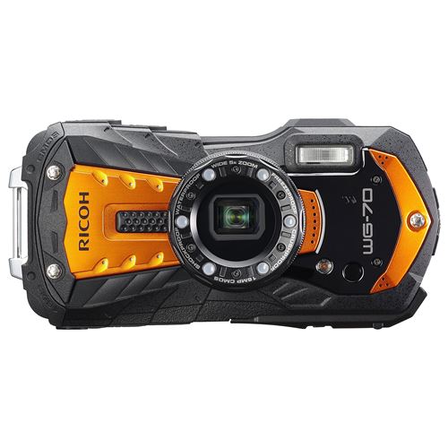Appareil photo compact numérique étanche Ricoh WG-70 Orange + Objectif 5-25 mm f/3,5-5,5 CMOS