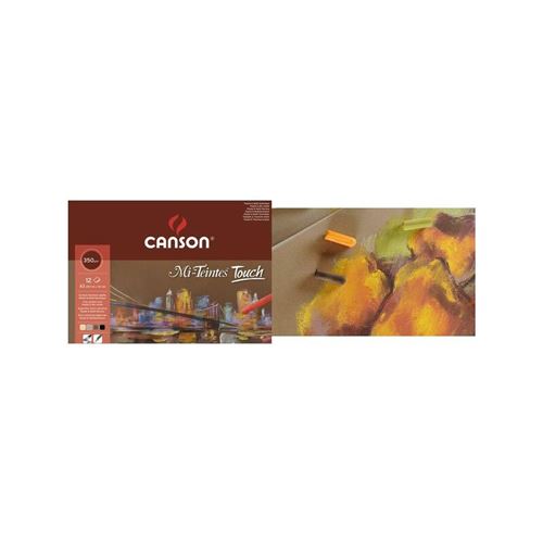 étoile Fournitures scolaires 200005424 Mi-Teintes Touch Pad, 24 cm x 32 cm, 12 feuilles