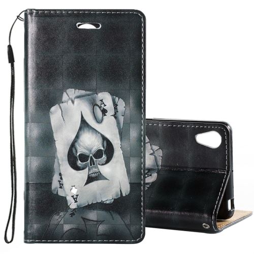 Xperia X Housse Etui Cuir PU 3D Poker ALS49773