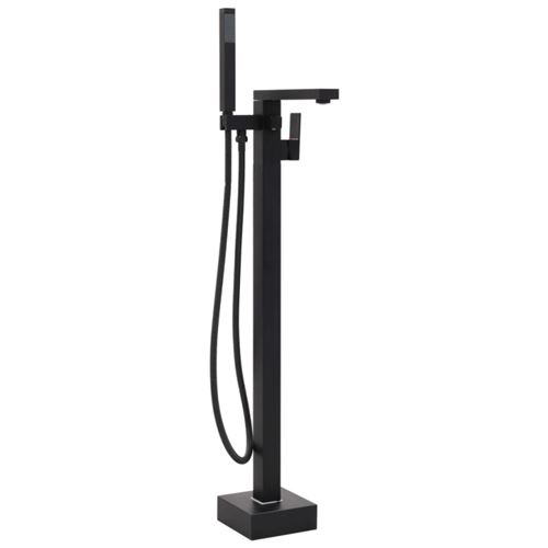 Vidaxl Noir Robinet De Baignoire Sur Pied Acier Inoxydable 90 Cm