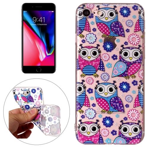 iPhone 7 Coque Protection TPU fleurs hiboux ALS47883
