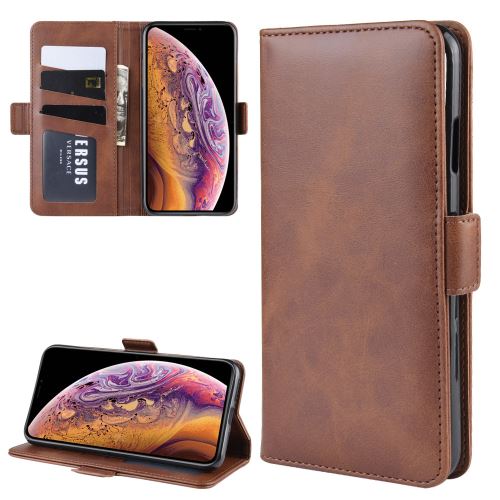 Etui coque en cuir Folio Portefeuille anti-choc pour Apple iPhone 11 Pro 5.8 - Brun