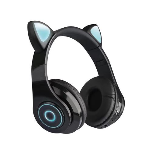 Non Communiqué Filles Noir Casque Bluetooth, Sans Fil Over-Ear Led Avec Micro Pour Enfants W128 - Image 1