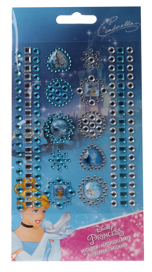 Princesse autocollants 119 pièces filles bleu