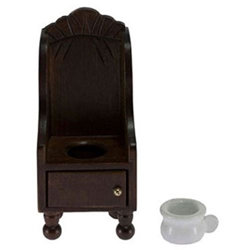 Miniature Dollhouse Victorian Potty Chair in Wood