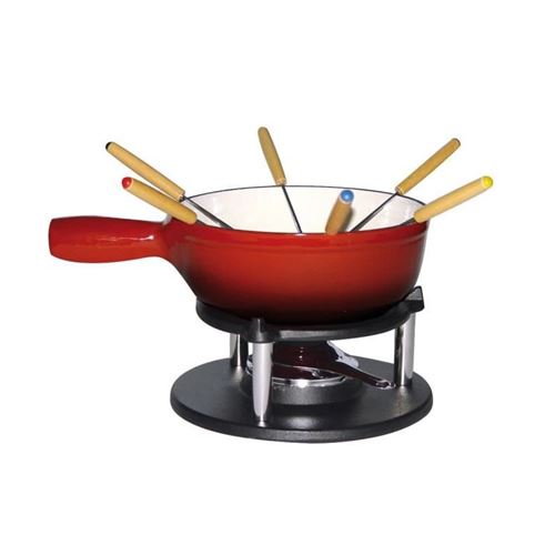 Baumalu - Service à Fondue Savoyarde Rouge Fonte