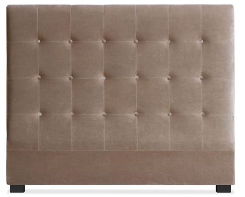 Paris Prix - Tête De Lit Capitonnée En Velours amor 140cm Taupe