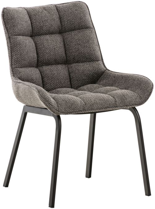Chaise Saranda en Tissu avec Piètement en métal noir - Assise Gris titane