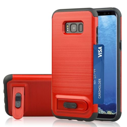 Galaxy S8 + / G955 Coque Protection TPU Effet brossé Rouge ALS52474
