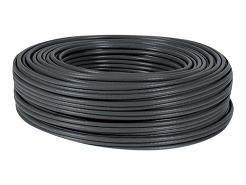 generic - Câble en vrac - 100 m - paire torsadée écrantée (F/UTP) - CAT 6a - extérieur, solide - noir